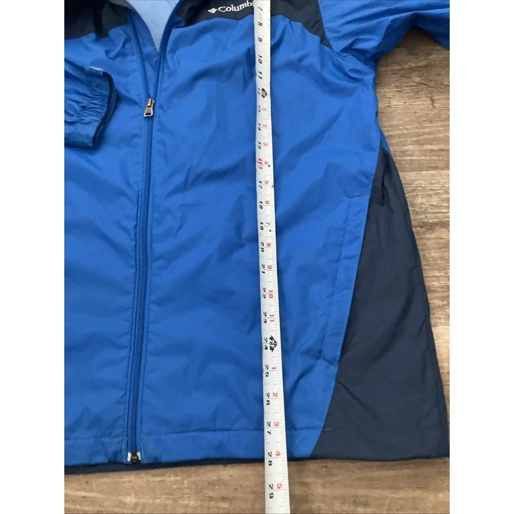 Columbia Men's M Omni-shield Blue Navy Windbreaker Rain Jacket Hood Packable